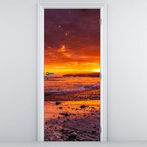 Fototapet pentru ușă - Apus de soare la mare (95x205cm)