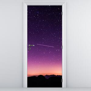 Fototapet pentru ușă - Cerul cu stea căzătoare (95x205cm)