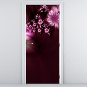 Fototapet pentru ușă - Flori abstract (95x205cm)