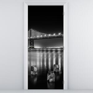 Fototapet pentru ușă - Podul alb-negru (95x205cm)