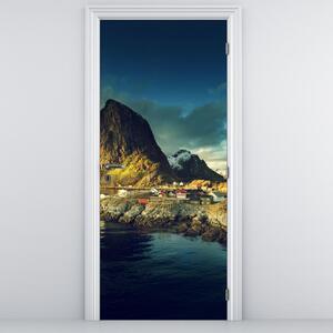 Fototapet pentru ușă - Sat pescăresc în Norvegia (95x205cm)