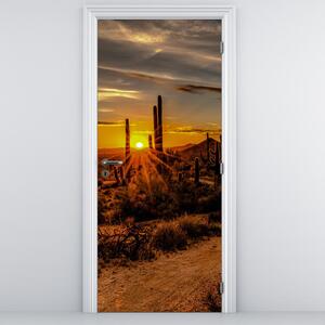 Fototapet pentru ușă - Sfârșitul zilei în deșertul Arizona (95x205cm)