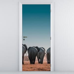 Fototapet pentru ușă - Plecarea elefanților (95x205cm)
