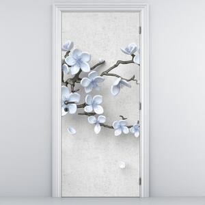 Fototapet pentru ușă - Flori albastre (95x205cm)