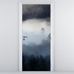 Fototapet pentru ușă - Ceață în pădure (95x205cm)