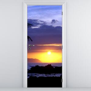 Fototapet pentru ușă - Apus de soare la mare (95x205cm)