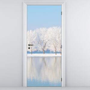 Fototapet pentru ușă - Peisaj de iarnă (95x205cm)
