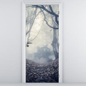 Fototapet pentru ușă - Pădurea în ceață (95x205cm)