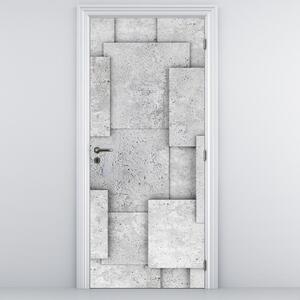 Fototapet pentru ușă - Abstract dale de beton (95x205cm)