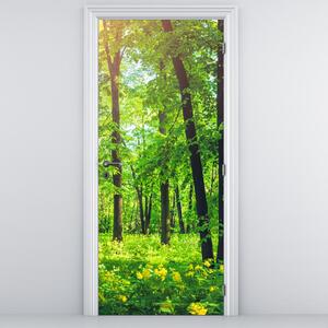 Fototapet pentru ușă - Pădure de foioase de primăvară (95x205cm)