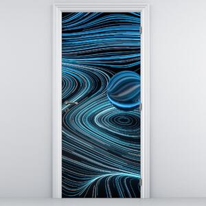 Fototapet pentru ușă - Abstract albastru (95x205cm)