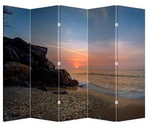 Paravan - Apusul de soare pe plajă (210x170 cm)