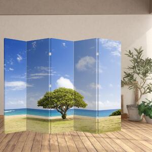 Paravan - Plaja cu copac (210x170 cm)
