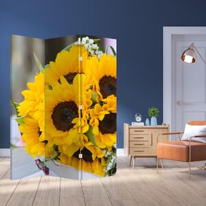 Paravan - Buchetul miresii de floarea soarelui (126x170 cm)