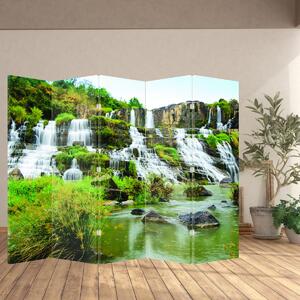 Paravan - Cascade cu plante (210x170 cm)