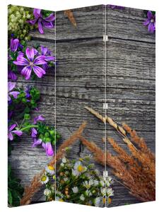 Paravan - Flori de câmp (126x170 cm)