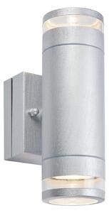 Markslöjd 109106 - Aplică LED de exterior LUNO, dimabilă, 2 x LED, 4,9 W, 230 V, IP65, argintiu