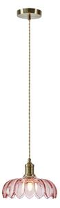 Markslöjd 109178 - Pendul cu cablu KURAGE, 1 x E27, 40 W, 230 V, alamă/roz fumuriu