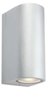 Markslöjd 109112 - Aplica de perete exterior ALOR, LED dimabil, 2xLED/4,9W/230V, IP65, argintiu