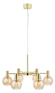 Markslöjd 109153 - Lustră suspendată pe cablu AMBRA 6xE14/40W/230V auriu/bej fumuriu