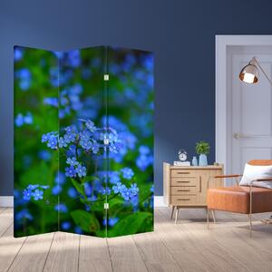 Paravan - Flori albastre (126x170 cm)