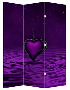 Paravan - Inima violetă (126x170 cm)