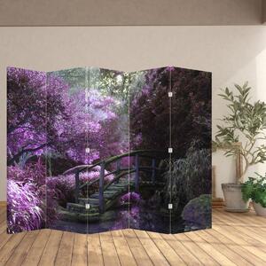 Paravan - Copaci violeți (210x170 cm)