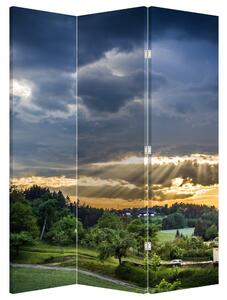 Paravan - Peisaj și raze de soare (126x170 cm)