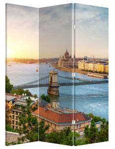 Paravan - Orașul Budapesta și râu (126x170 cm)