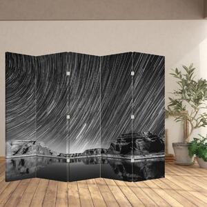 Paravan - Albnegru - cerul și stele- (210x170 cm)