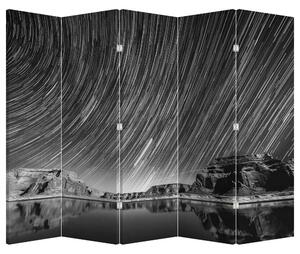 Paravan - Albnegru - cerul și stele- (210x170 cm)