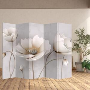 Paravan - Florile albe (210x170 cm)