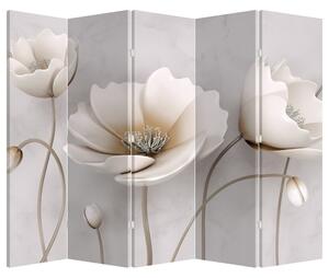 Paravan - Florile albe (210x170 cm)
