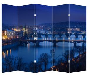 Paravan - Podurile din Praga (210x170 cm)