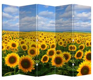 Paravan - Lan de floarea soarelui (210x170 cm)