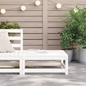 Taburet de grădină, alb, 70x70x30 cm, lemn masiv de pin