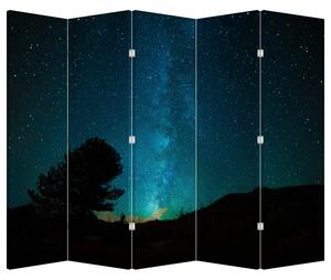 Paravan - Cerul nocturn și stele (210x170 cm)