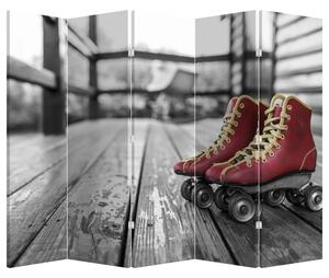 Paravan - Pantofi cu role vechi roșii (210x170 cm)