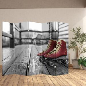 Paravan - Pantofi cu role vechi roșii (210x170 cm)