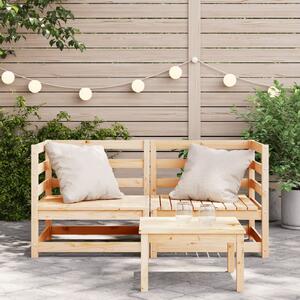 Canapele de colț de grădină, 2 buc., 70x70x67 cm lemn masiv pin