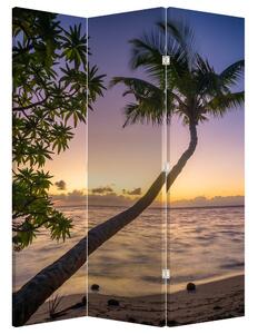 Paravan - Palmier pe plajă (126x170 cm)
