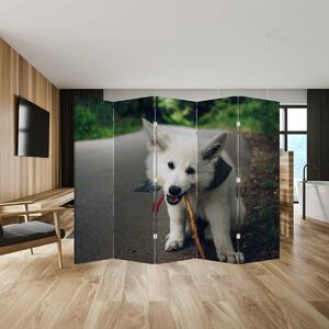 Paravan - Câinele alb (210x170 cm)