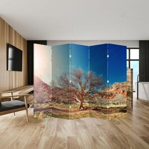 Paravan - Copac în deșert (210x170 cm)