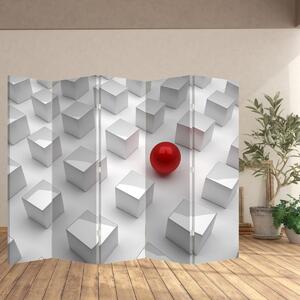 Paravan - Abstracție - cub - bilă (210x170 cm)