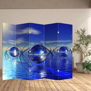 Paravan - Abstracție cu apa (210x170 cm)