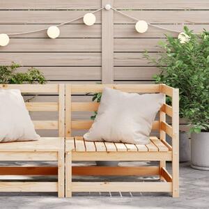 Canapea de colț de grădină, 70x70x67 cm, lemn masiv pin