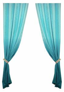 Set draperii Velaria hazel degrade turcoaz pe rejansa, diverse dimensiuni