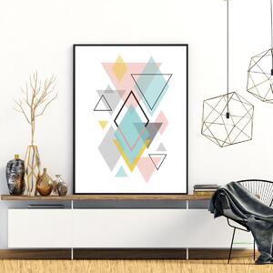 Poster - Pastel Triangle (A4)
