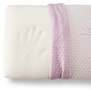 Perna Memory Foam Tricot Lavender 40x70 cm - cu ulei de lavanda pentru somn odihnitor