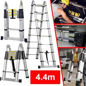 Ladmax™ Scară Telescopică Pliabilă Din Aluminiu 220-440 Cm